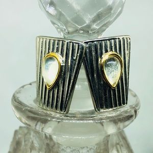 Vintage Pierre Cardin Glass Stone Earrings